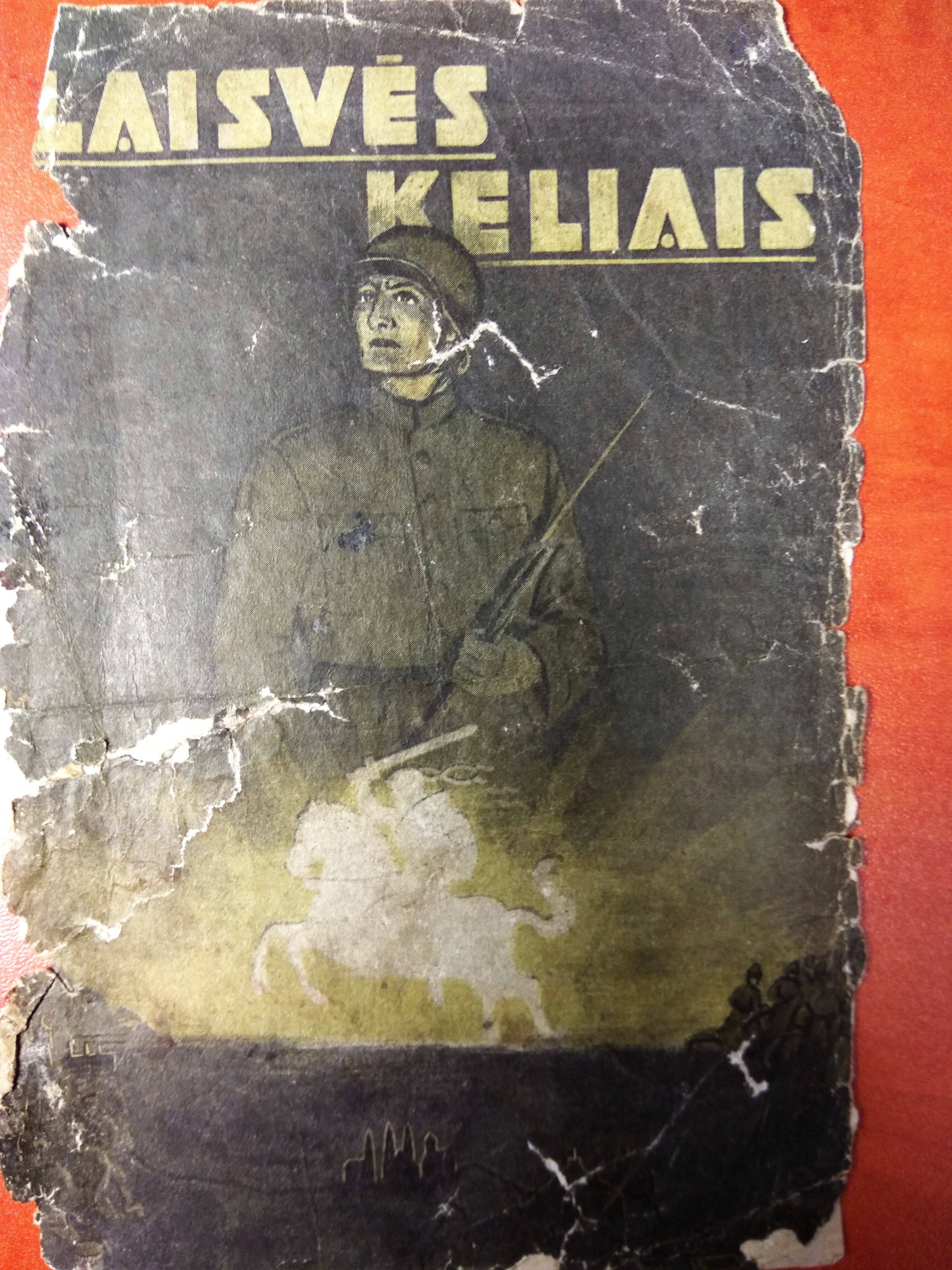 The cover of newspaper 'Laisvės kelias' (Way of Freedom)  made by Lithuanian Anti-soviet partisans.