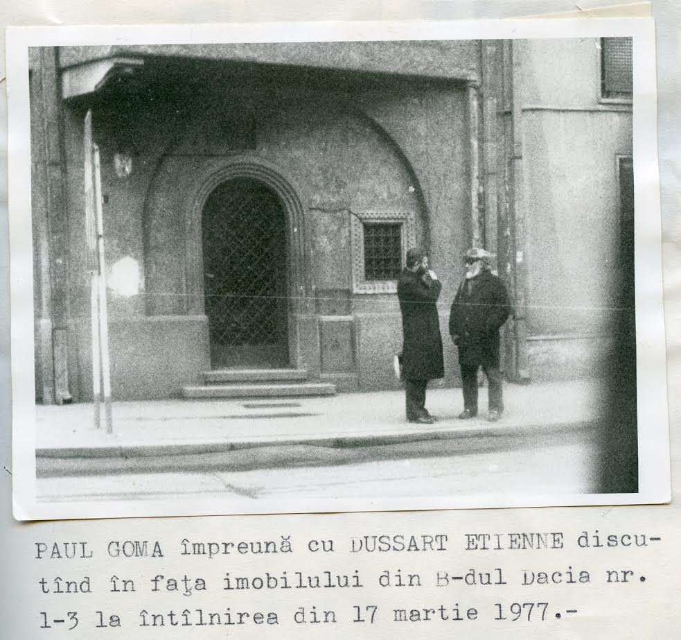 Surveillance of Goma's meetings, 17 March 1977