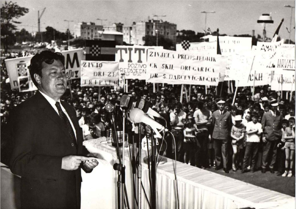 Miko Tripalo u Zadru 1971. godine.