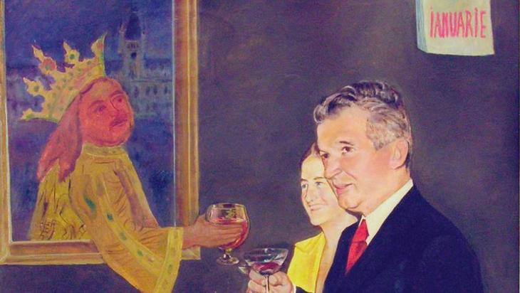 Stefan the Great and the Ceaușescu couple by Dan Hatmanu