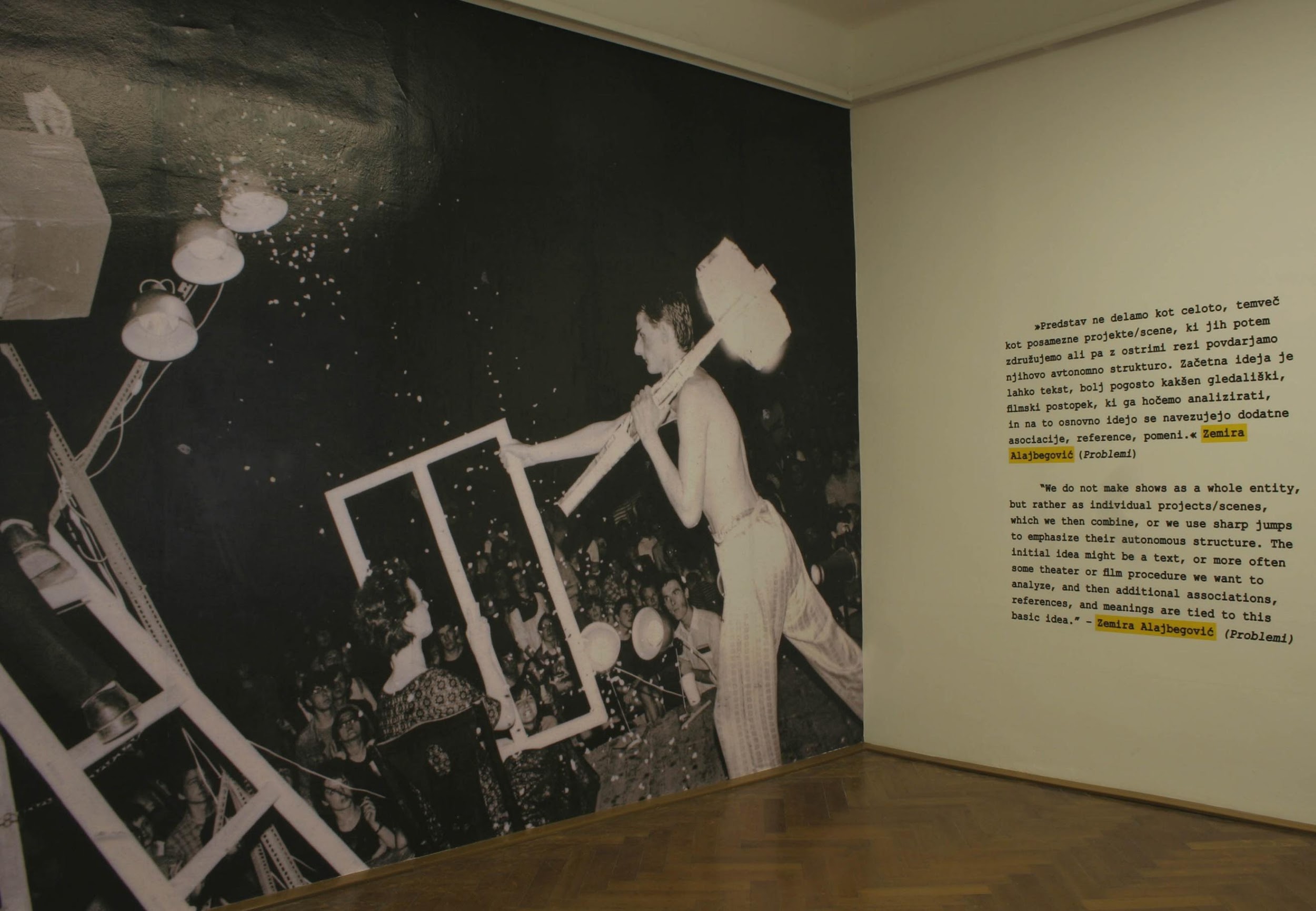 A photograph from the exhibition FV: Alternativa osemdesetih/The Alternative Scene in the Eighties held at the ICGA from 27 November 2008 to 18 January 2009.