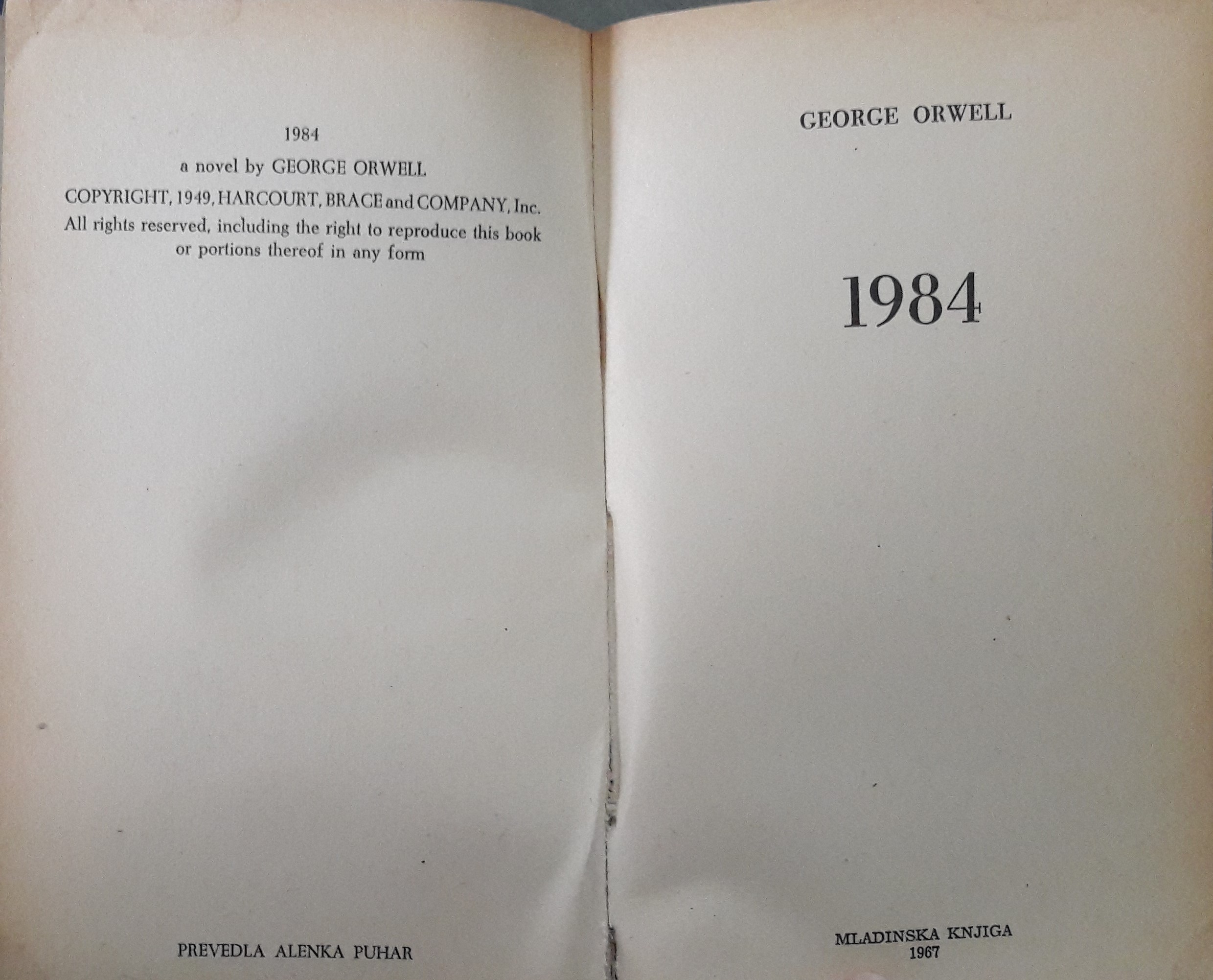 Orwell, George. 1984, 1967. Book