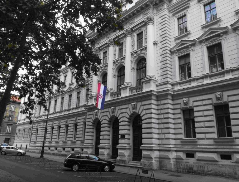 The building (Trg Nikole Šubića Zrinskog 5 in Zagreb) of the former Zagreb District Prosecutor’s Office, where Iljko Karaman worked and discovered material for his collection (now Zagreb County Court) (2016-20-09).