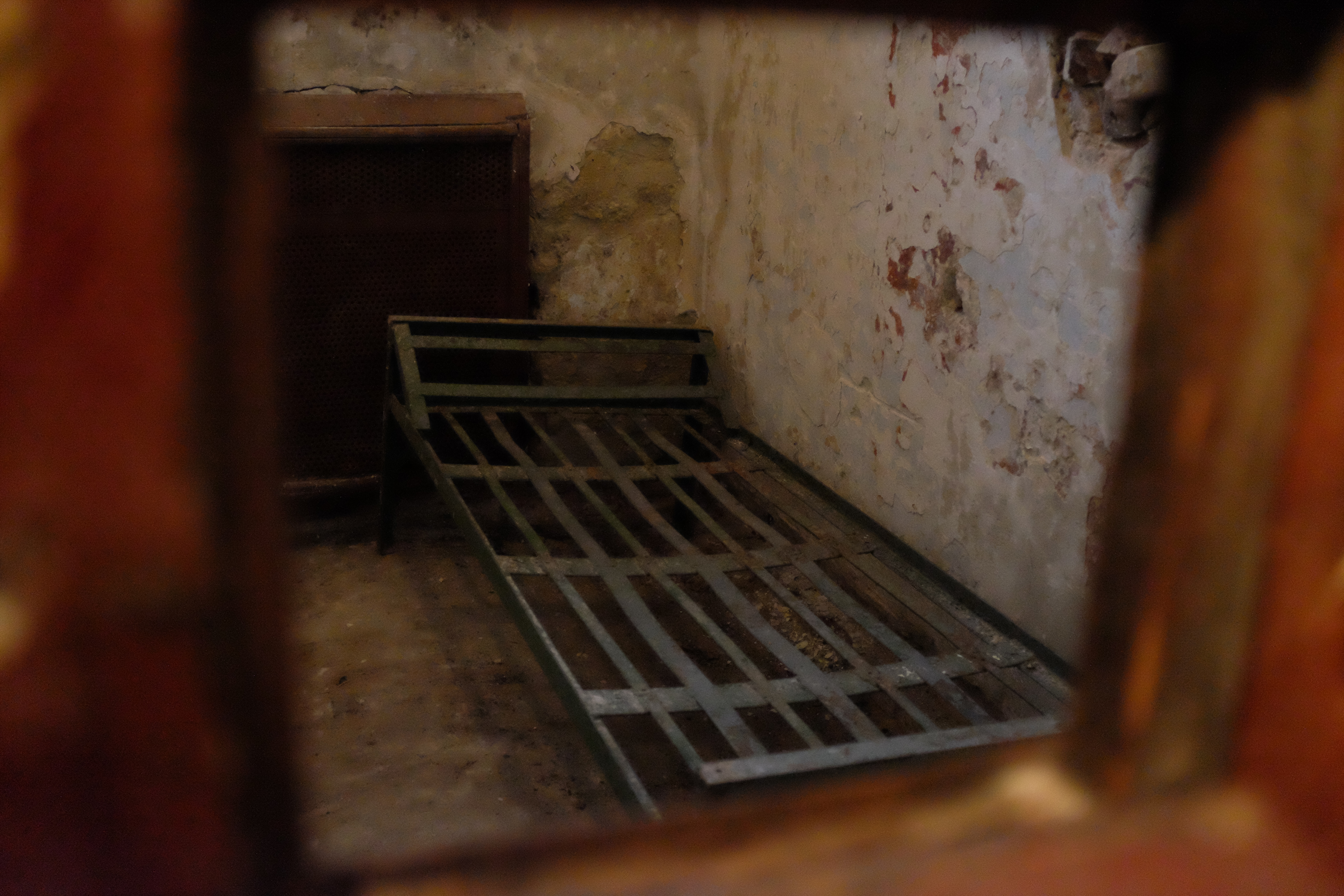 Interior of a prison cell, The National Museum-Memorial to the Victims of Occupation “Prison on Lonskogo Street.” 