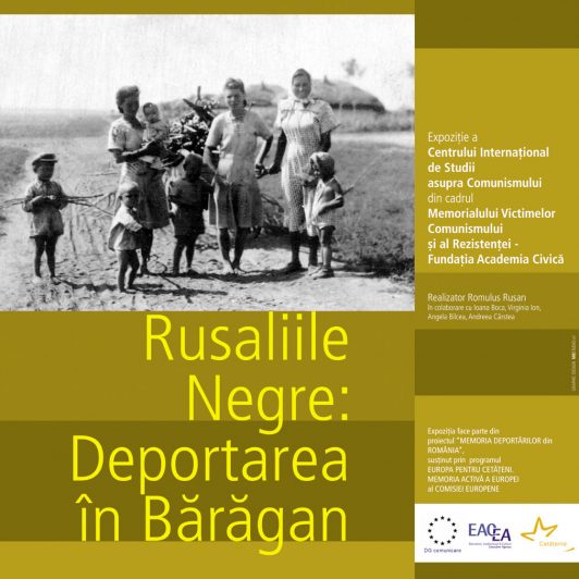 Poster of the exhibition “Black Whitsunday: The Deportations to the Bărăgan” 