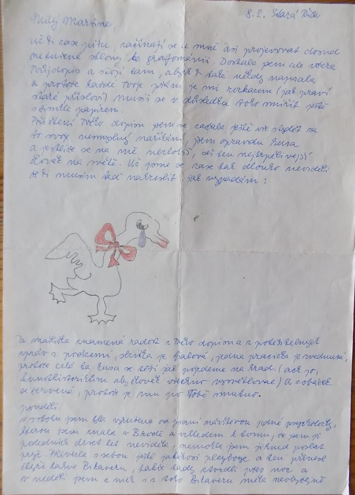 Letter from Julia Stritzková (later Jirousová) to I. M. Jirous