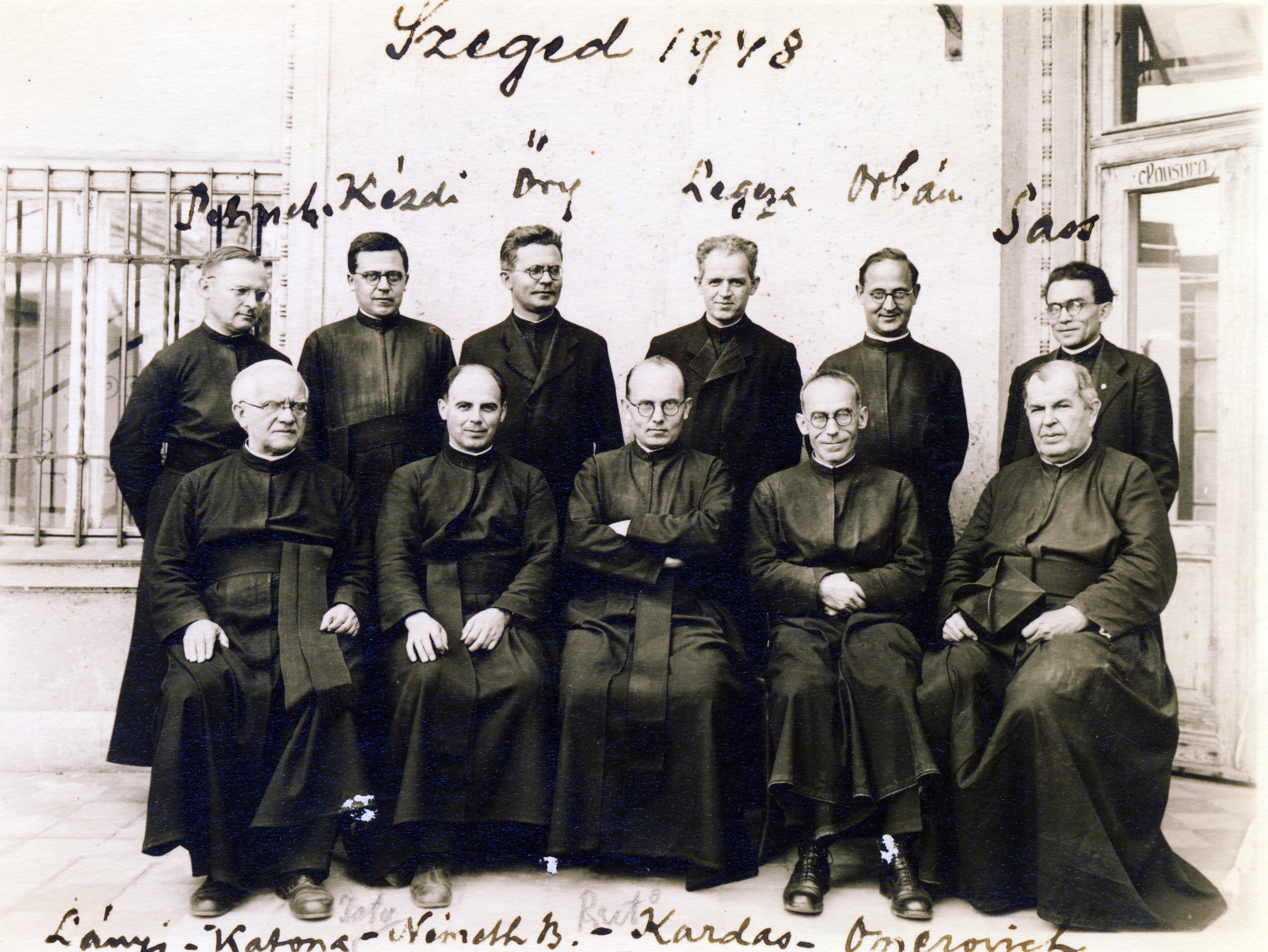 Hungarian Jesuit monks at Szeged, 1948.