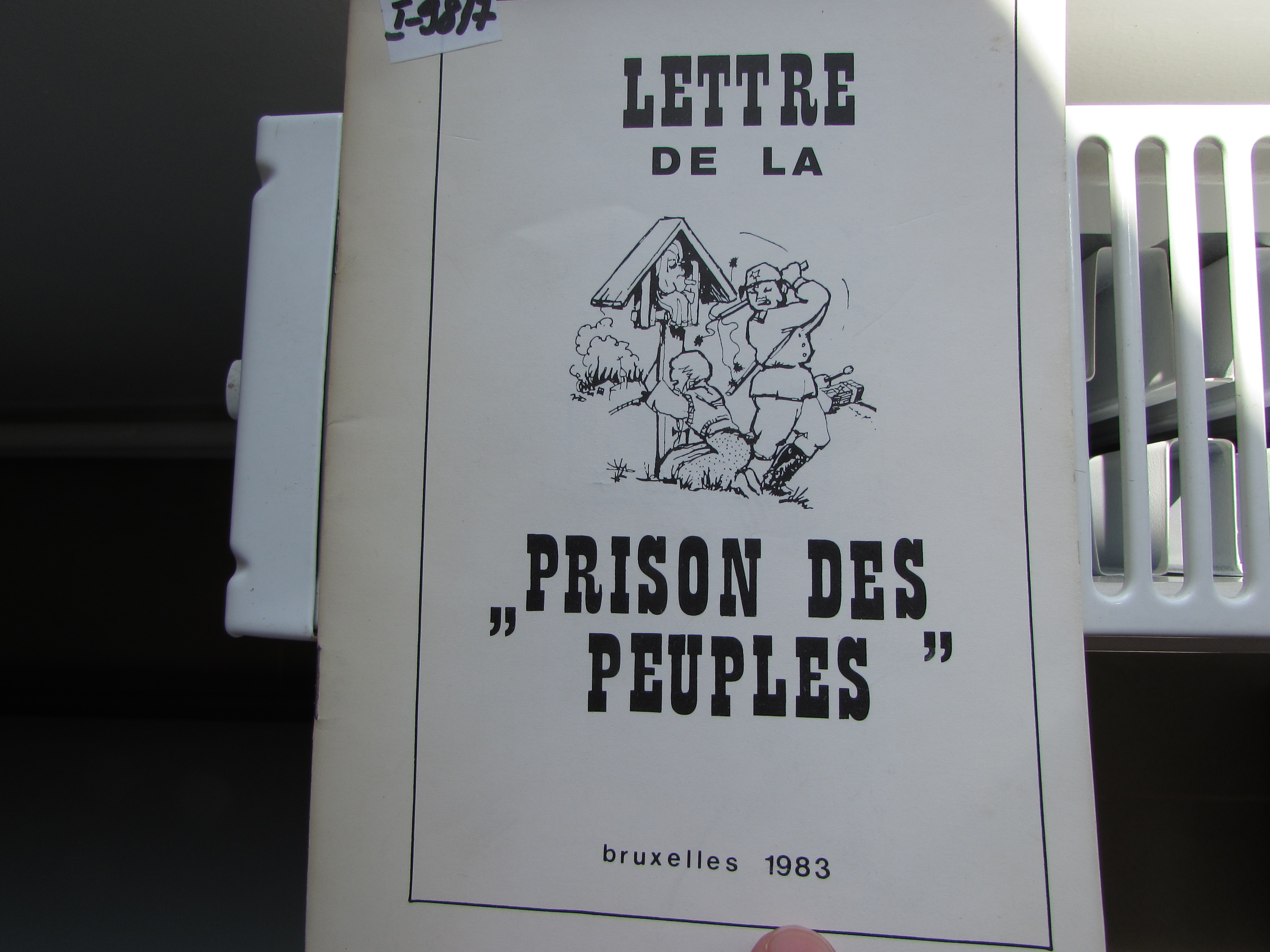 Coperta broșurii Lettre de la “Prison des Peuples” (Bruxelles, 1983). Prefață de Nicolae Lupan.