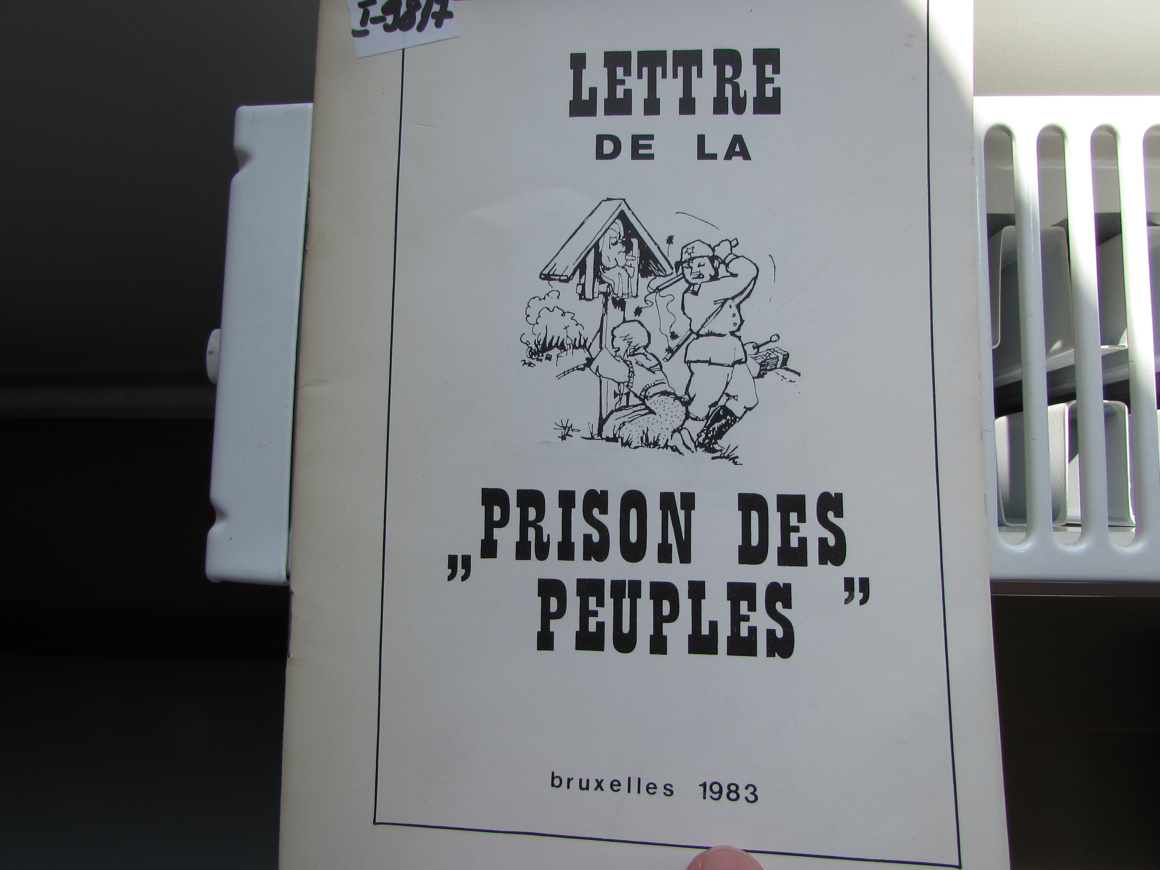Cover of the brochure Lettre de la “Prison des Peuples” (Bruxelles, 1983). Preface by Nicolae Lupan.