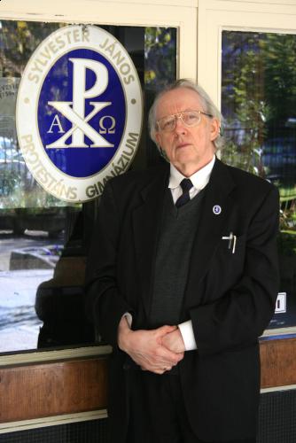 Founding Director of János Sylvester Protestant Grammar School István Bibó Jr, 2011 Budapest