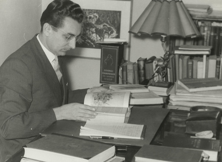 Frajno Tuđman at his office, late 1950s.