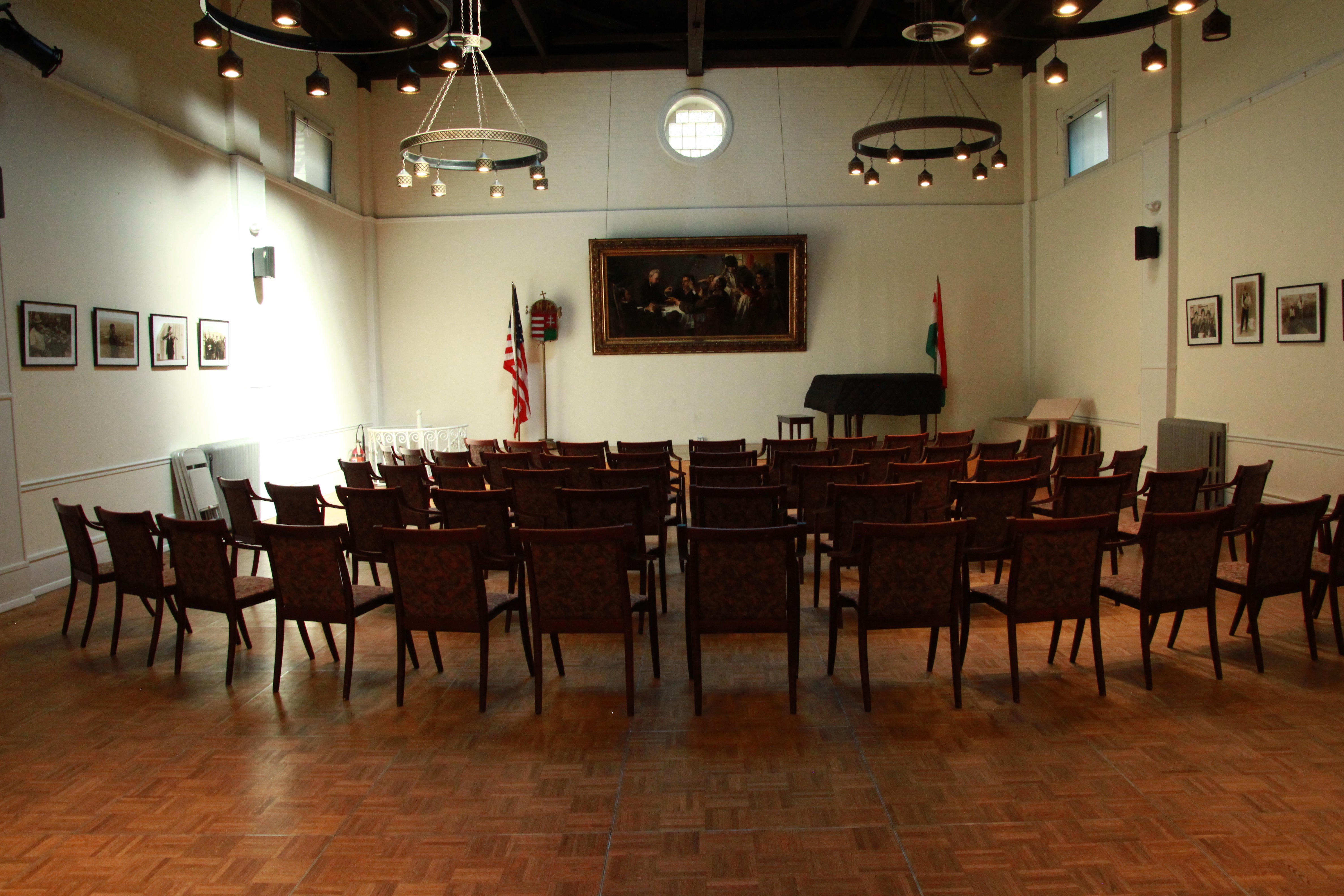 The interior of the Hungarian House of New York, 2015.