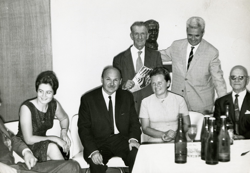 President of the Emigrant Foundation of Croatia Većeslav Holjevac with the emigrants, 1960s