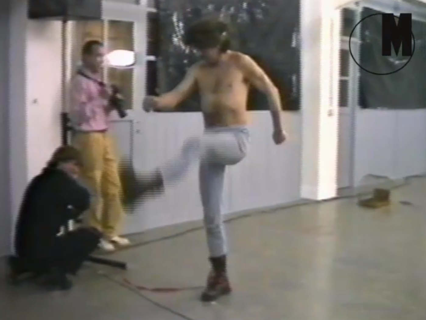 Zbigniew Warpechowski, 'Marsz' [March], stillframe from a video registration of a performance, Stuttgart 1984, courtesy of Artists' Archives of The Museum of Modern Art in Warsaw.