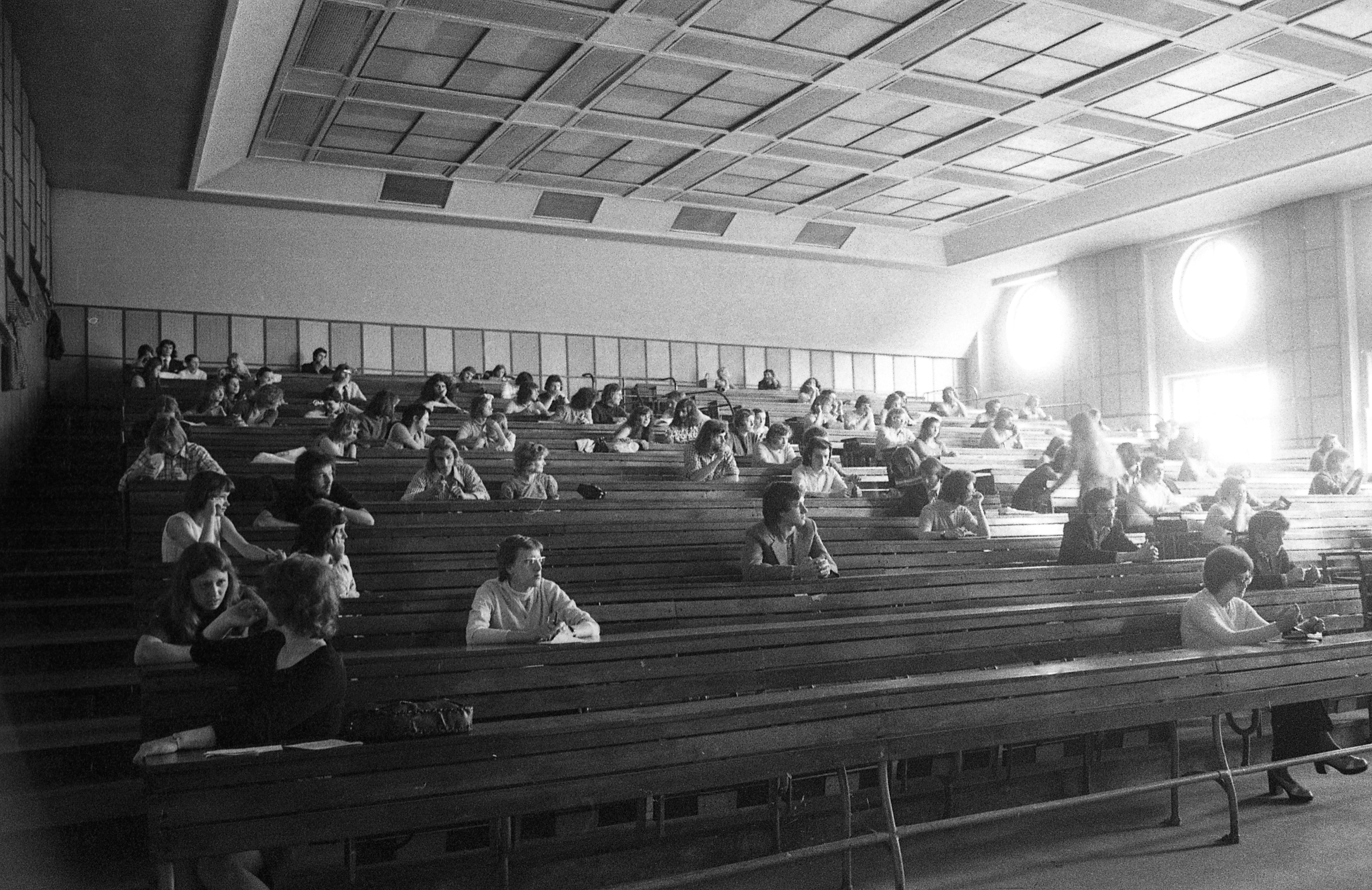 Auditorium in the Eötvös Loránd University of Sciences, 1974.