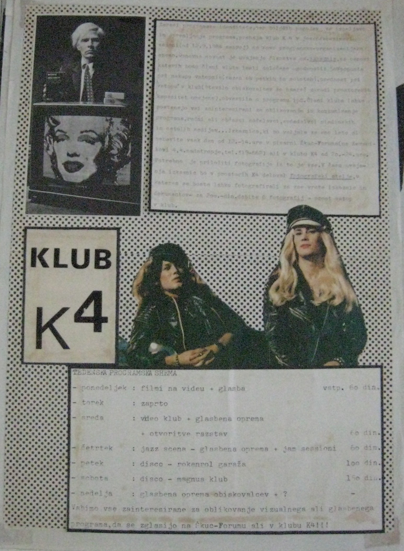 Poster for the Klub K4.