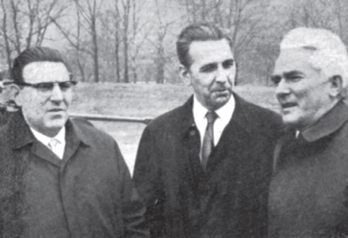 Jere Jareb together with Karlo Mirth and Vinko Nikolić in New Yorku, 1965.