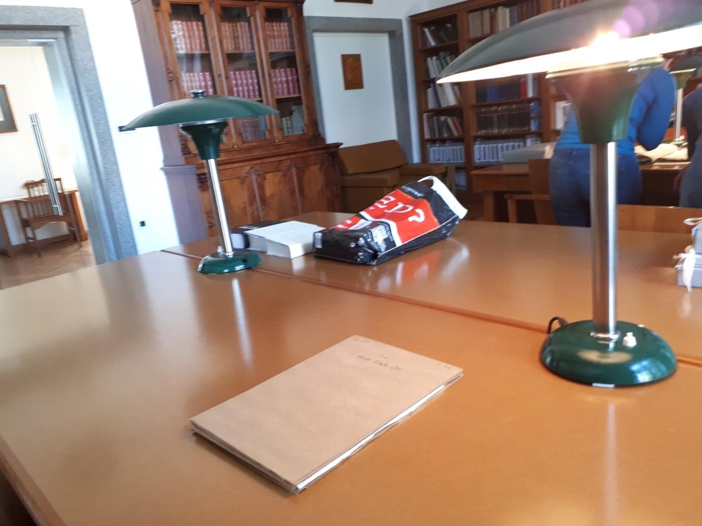 Some records from the Edvard Kocbek Papers are held in the reading room in the National and University Library in Ljubljana (2018-05-25).