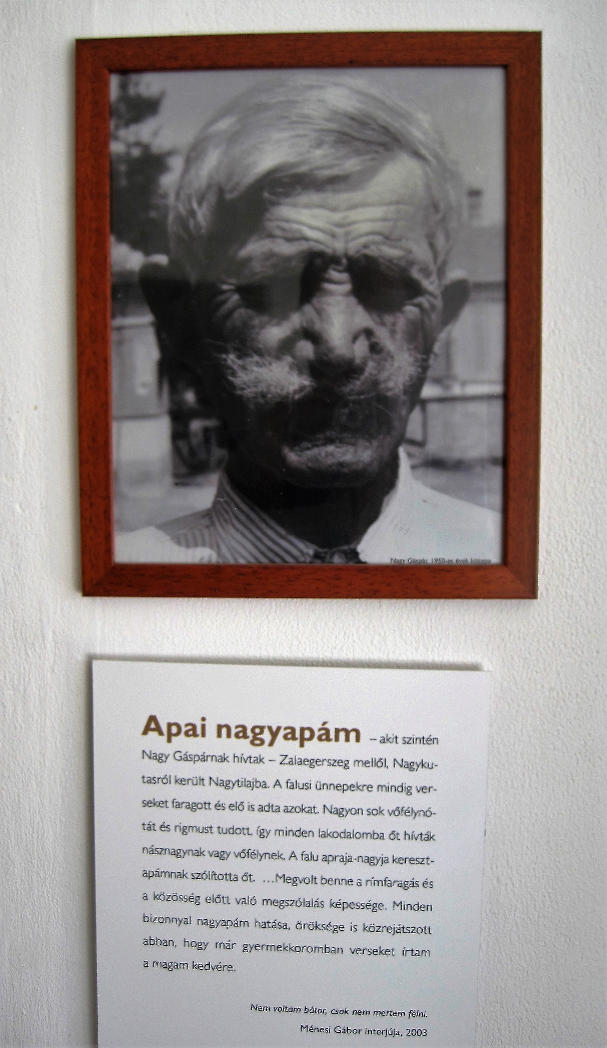 Gáspár Nagy's paternal grandfather