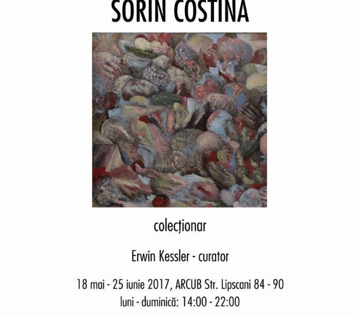 Afiș al expoziției “Ucenicie printre arte: Sorin Costina colecționar” 