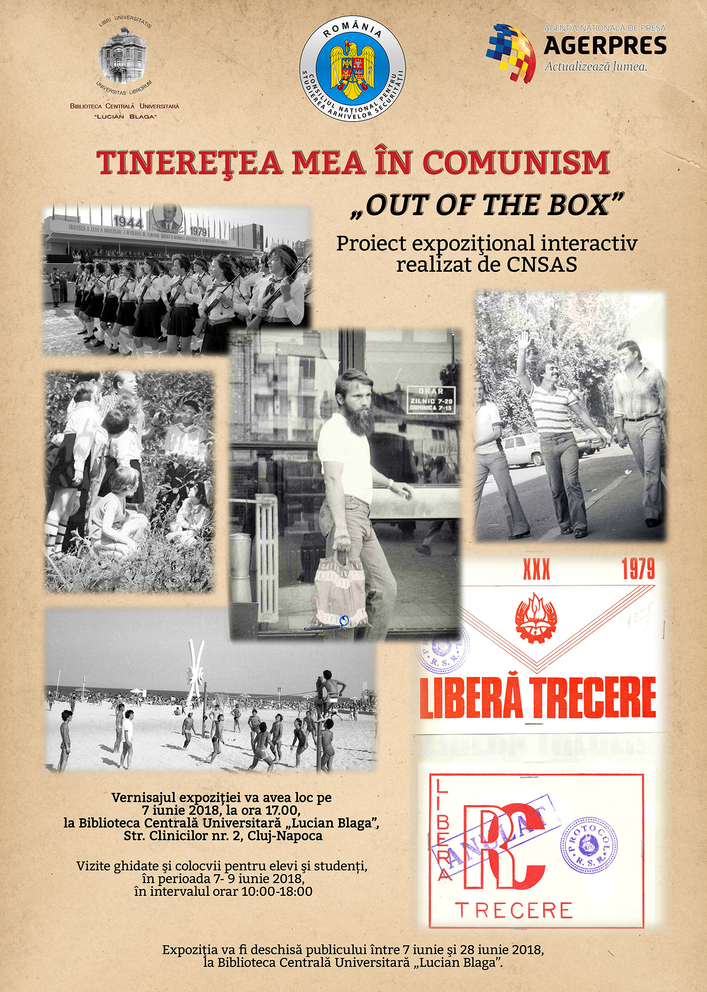 Poster of the exhibition My Youth under Communism, Cluj-Napoca, June 2018