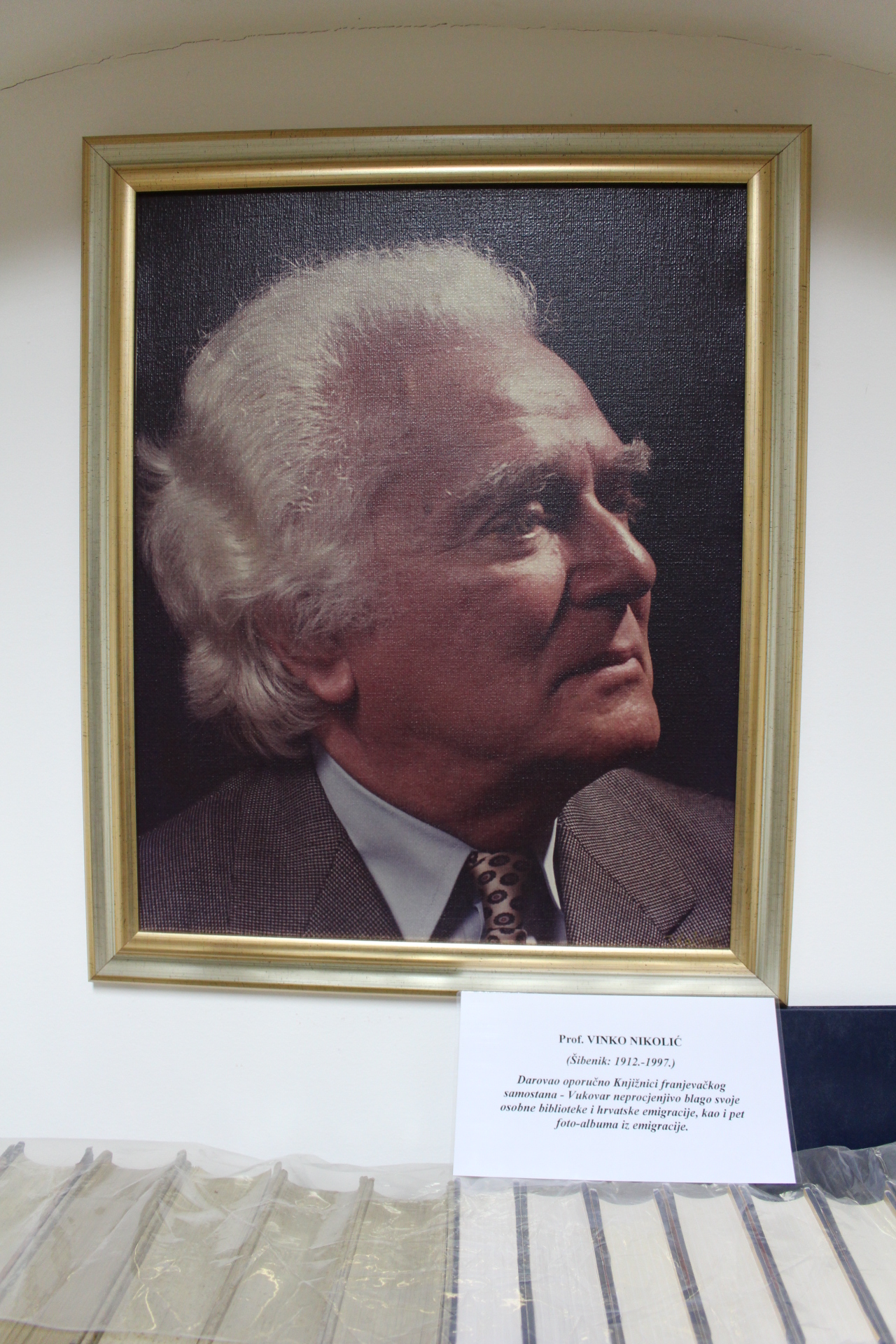 Portrait of Vinko Nikolić in the Franiscan Monastery in Vukovar.