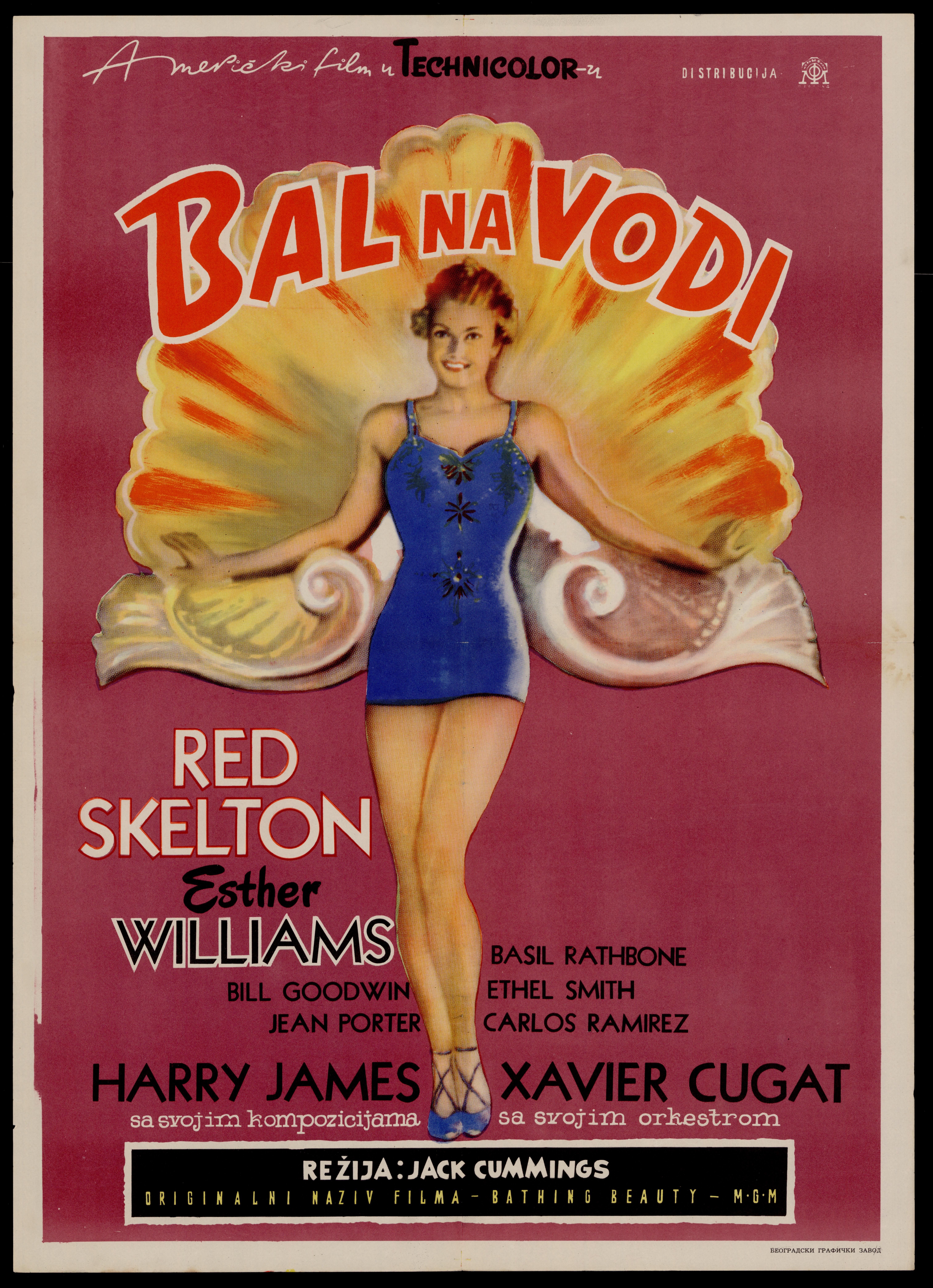 Plakat za film Bal na vodi (1944.), čiji je utjecaj kritizirala Ideološka komisija.