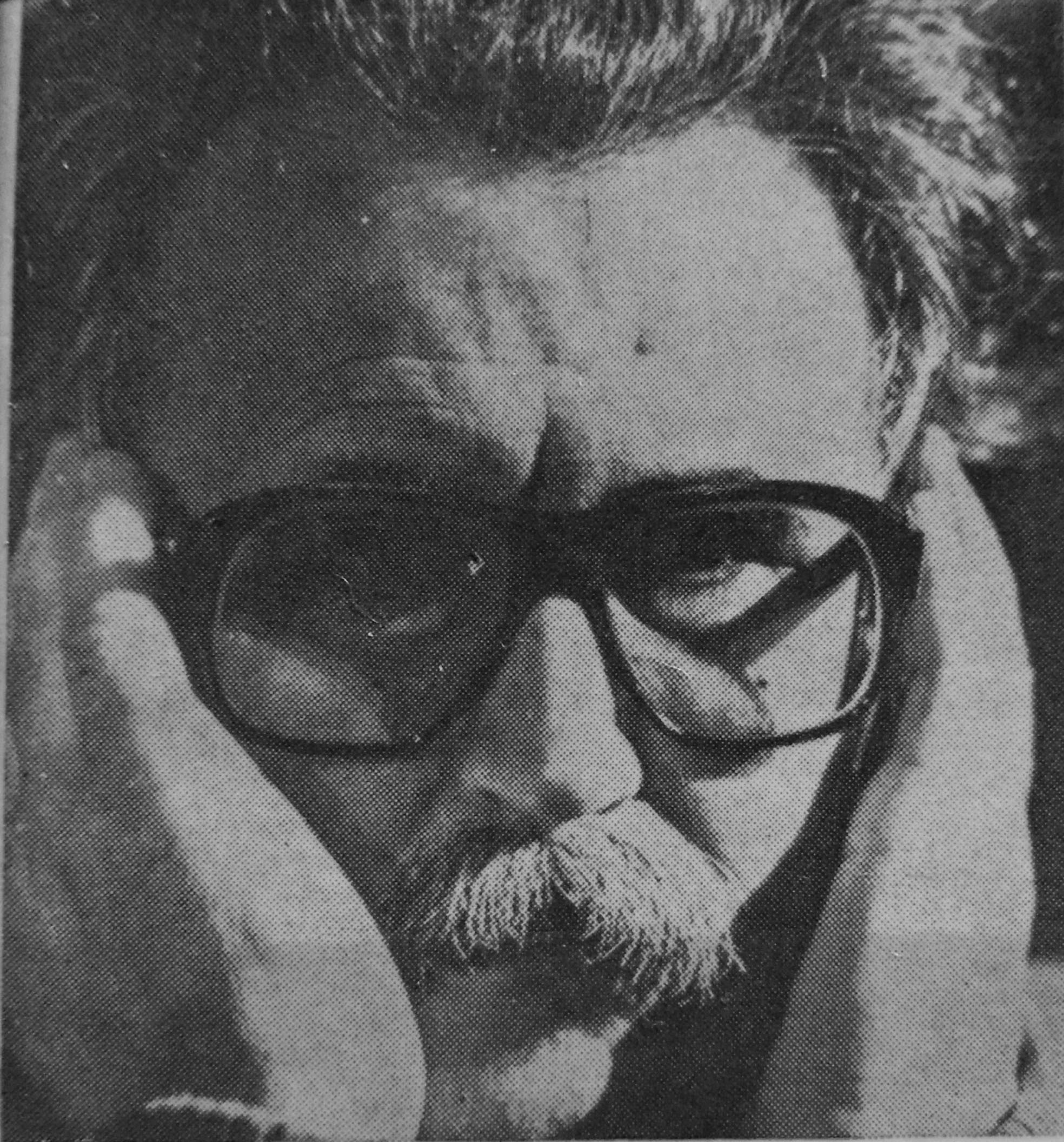 A portrait of Ivan Aralica on the back cover of his novel.