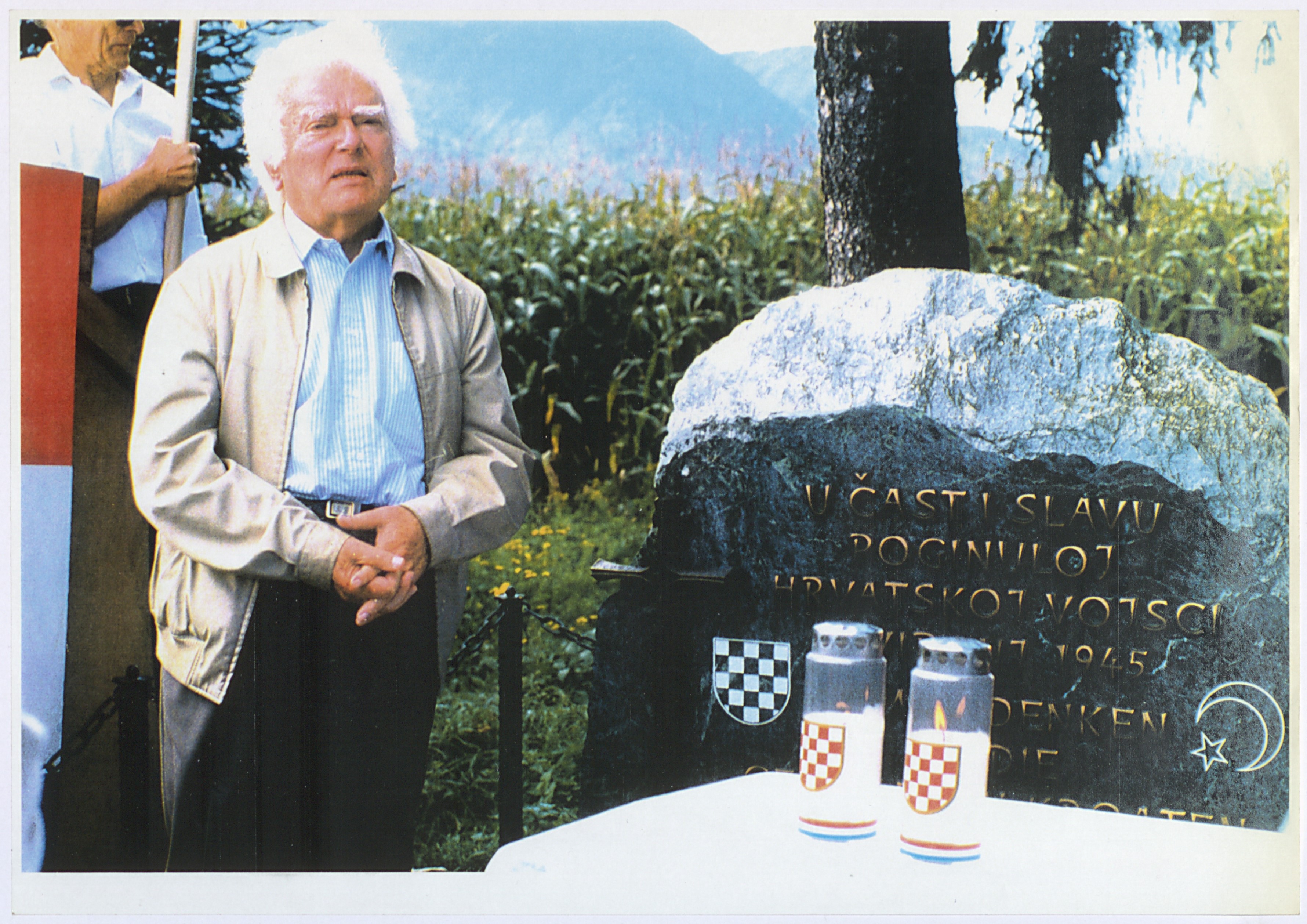 Vinko Nikolić at the Bleiburg commemoration in the 1980s