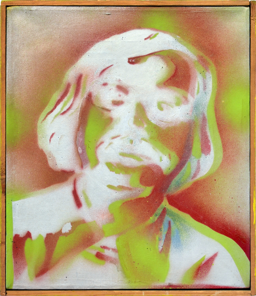 Rudolf Němec, Silver self-portrait (1982), email, oil, canvas