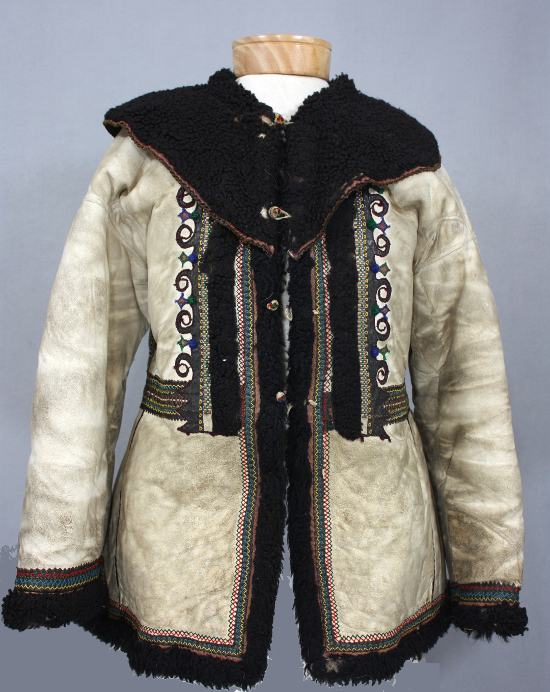 Kozhukh, Sheepskin outerwear from the Hnatiuk collection, 19th-early 20th Century. Textile. 