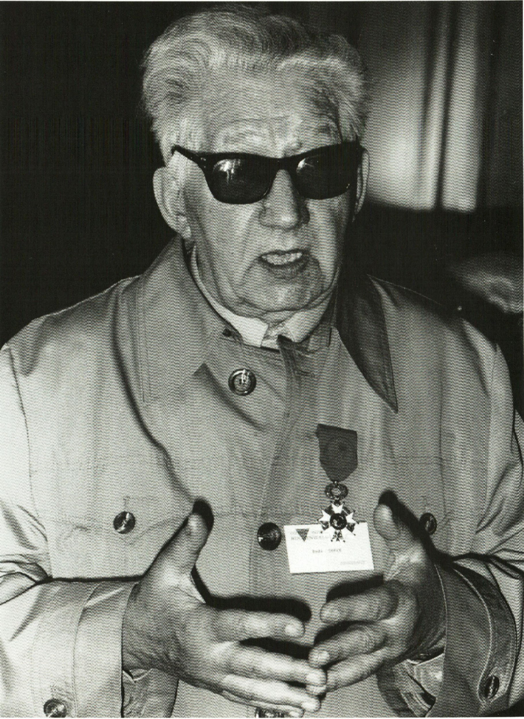 Rudi Supek, with the National Order of the Legion of Honour (Ordre national de la Légion d'honneur) in 1989, which is the highest French order of merit for military and civil merits. 