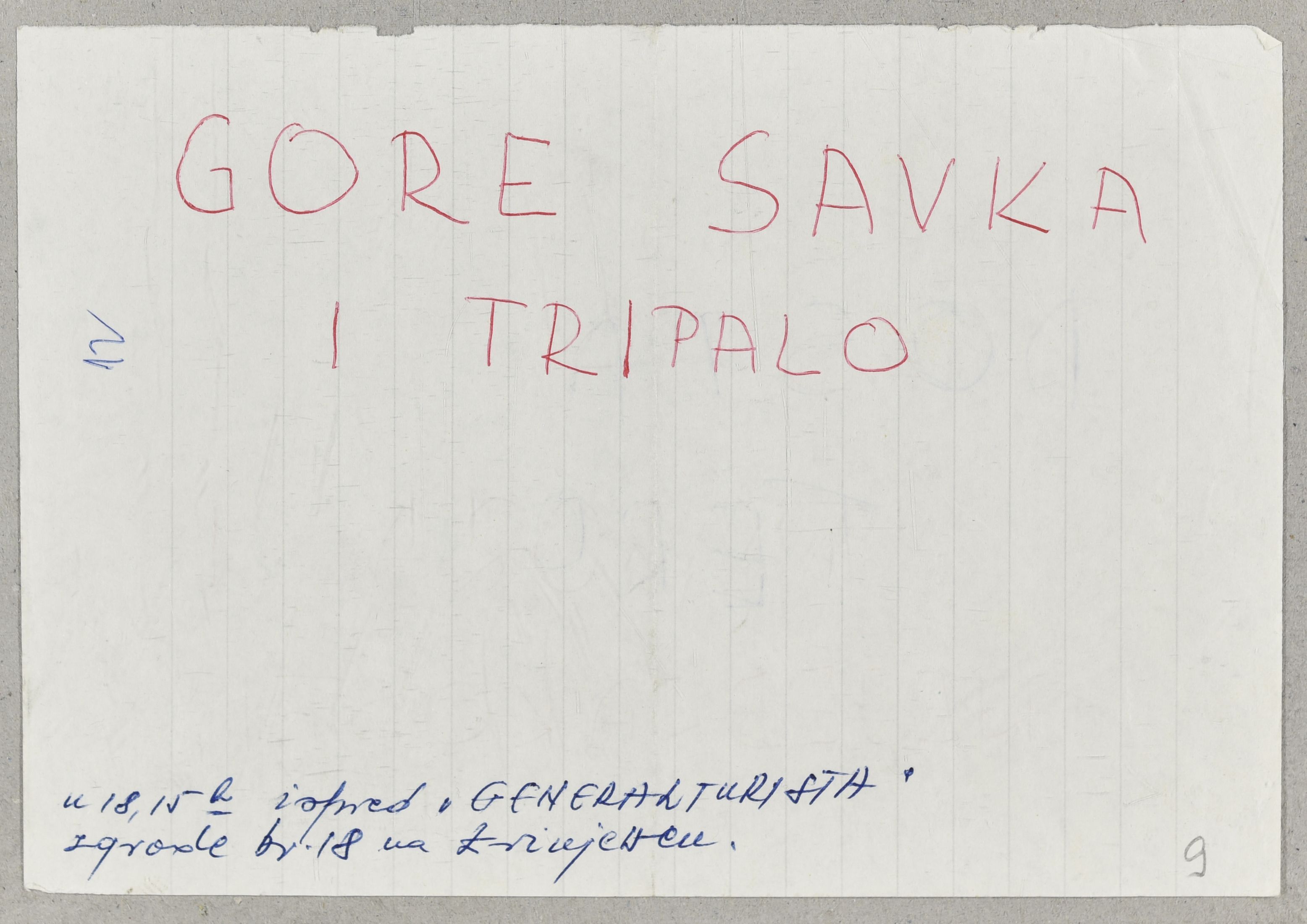Handwritten flyer of support for the Croatian reformist and nationally-oriented political leaders. 1971. Archival document