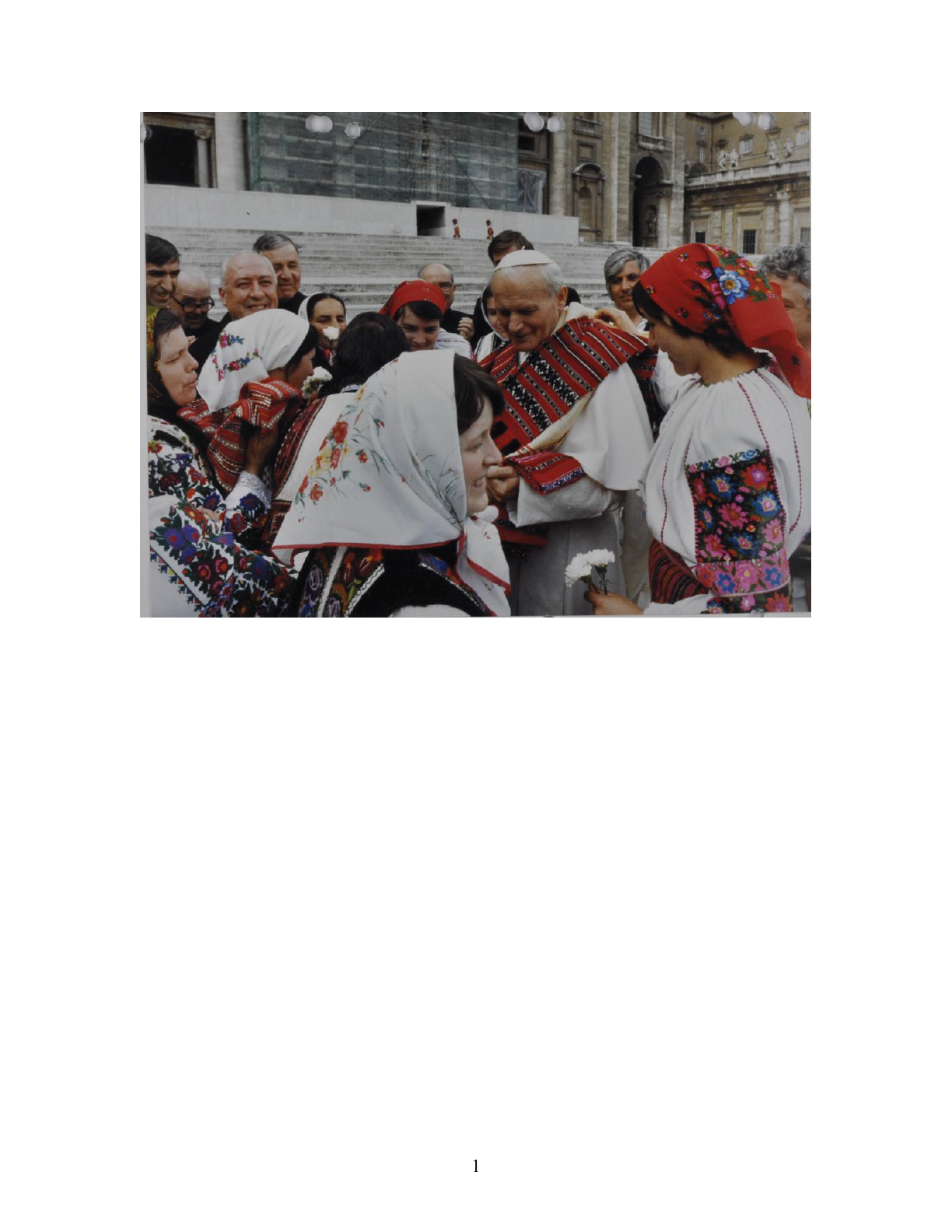 Romanians visiting the Pope John Paul II in the 1980s