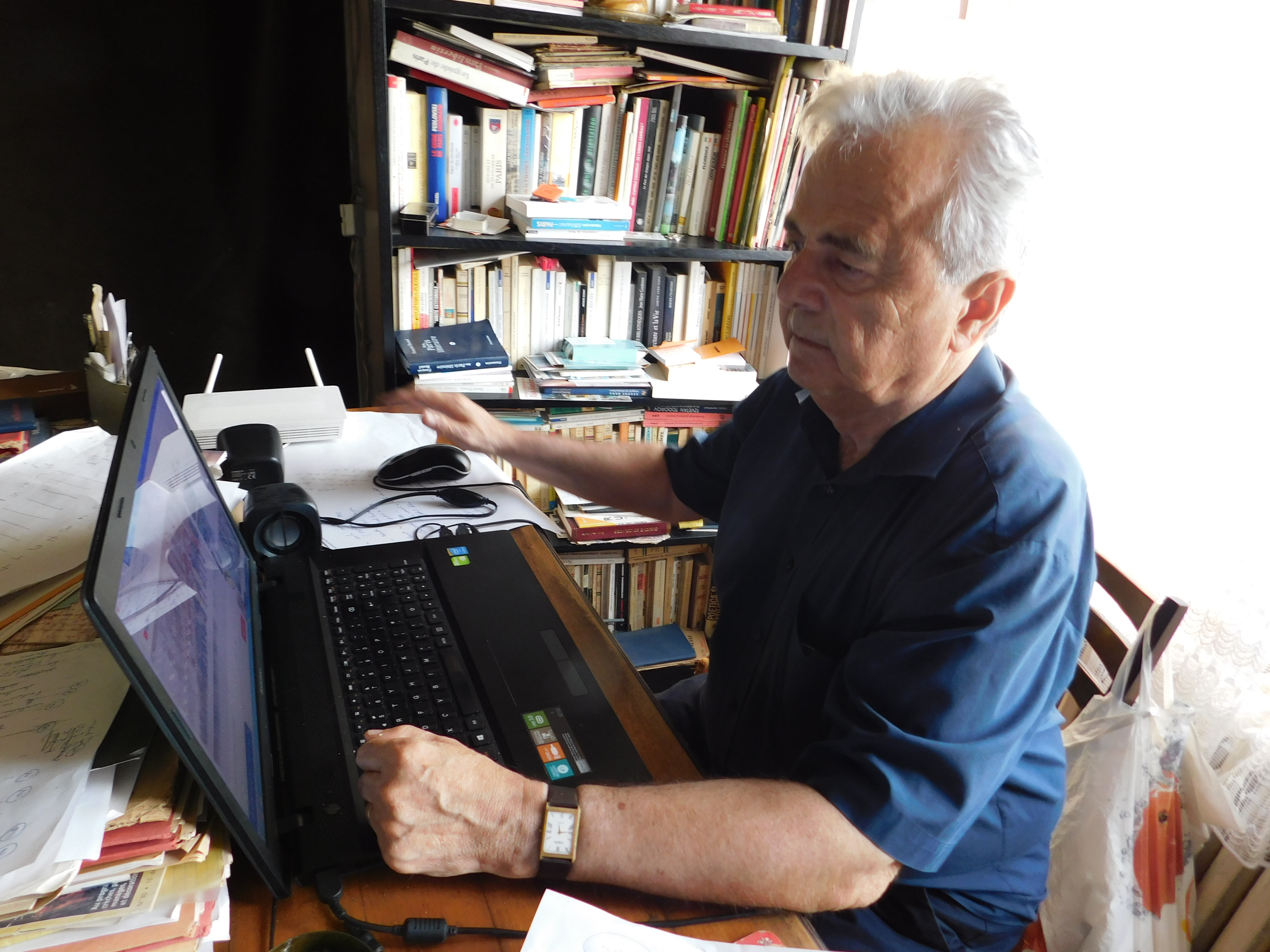 Alexandru Călinescu in his personal office