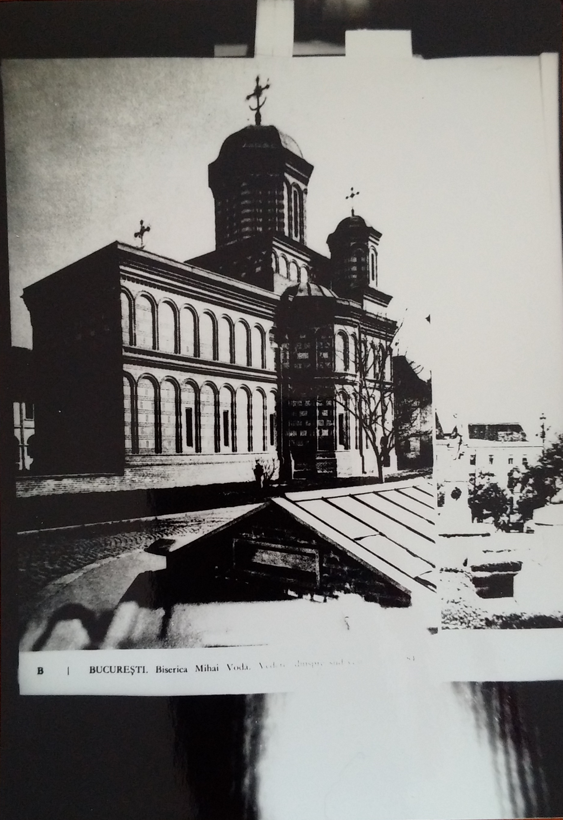 Mihai Vodă Church during the demolition of the monastery building