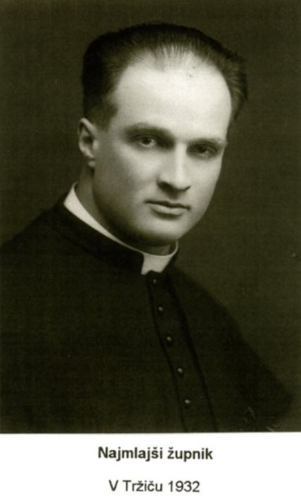 Anton Vovk as parish priest in Tržič in 1932.