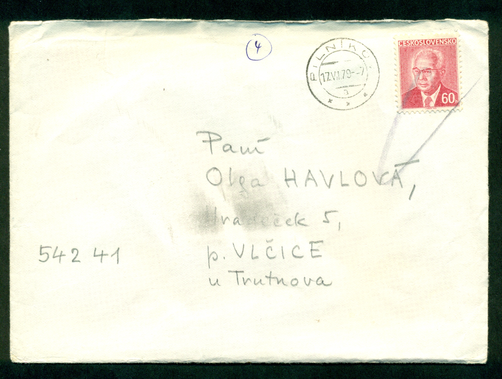 Václav Havelʼs letter to Olga Havlová, 8 July 1979