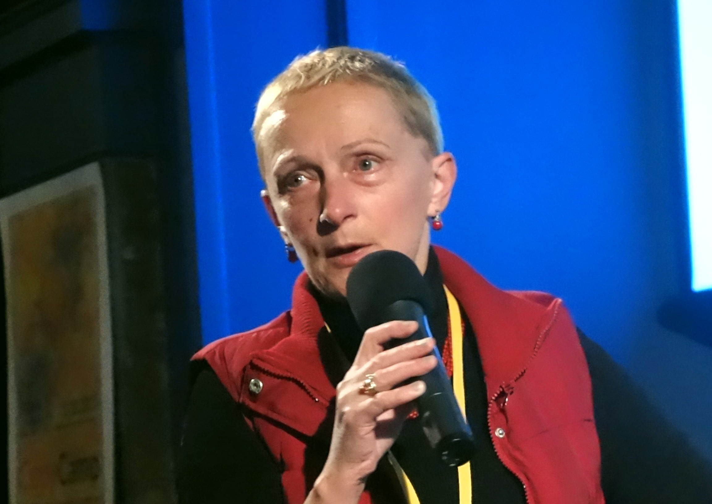 Barbara Fatyga at CopyCamp conference, 2013.