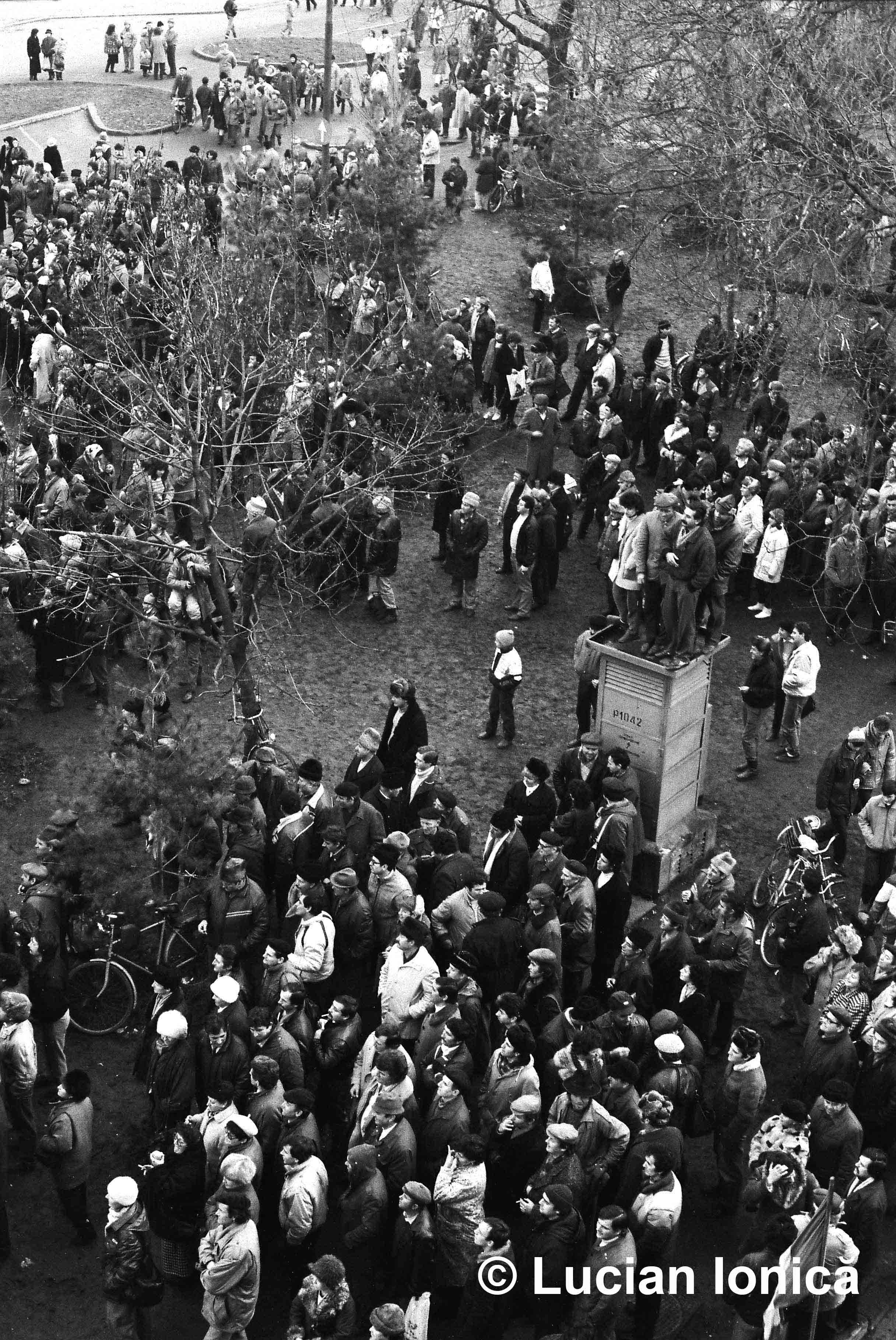 Demonstrație în Timișoara, decembrie 1989