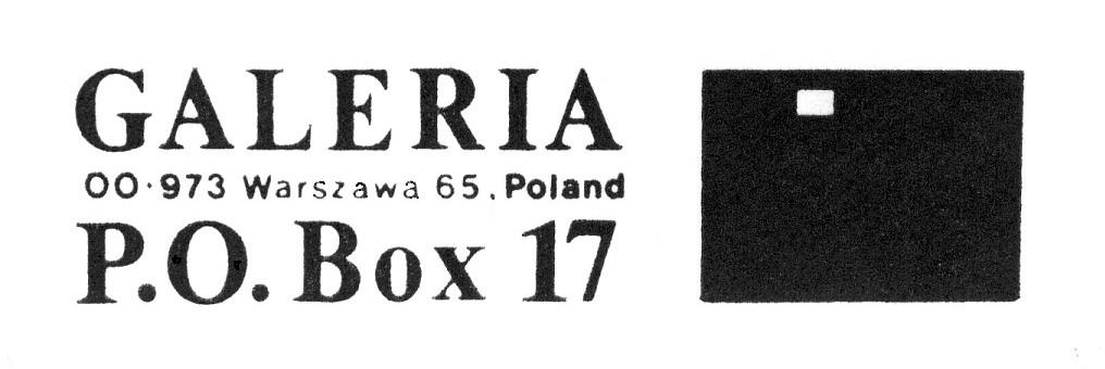 The logo of the P.O. Box 17 Gallery created by Tomasz Sikorski.