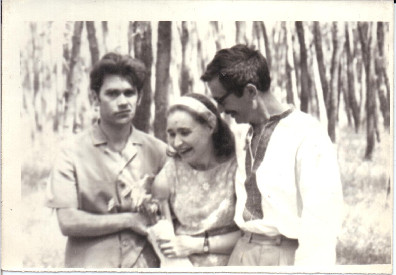 From left to right: Mykola Plakhotniuk, Nadia Svitlychna, Ivan Rusyn, 1960s