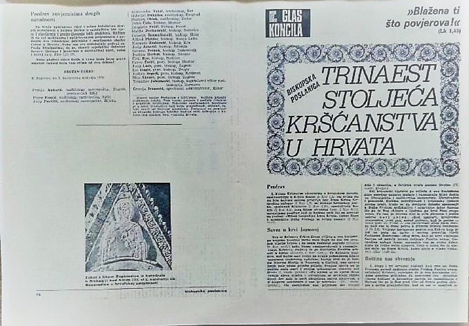The cover page of the Epistle of Bishops published by Glas Koncila.