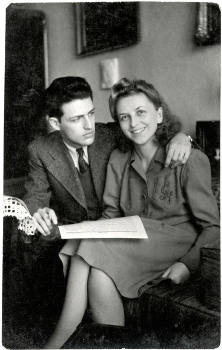 Györgyi Markovits with Her First Husband, 1943