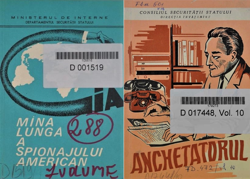 Covers of the Securitate teaching materials