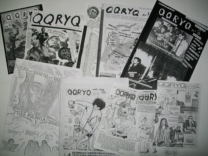The image presents a packet of the fanzine 'QQRYQ' issues from the second half of the 1980s. decade.