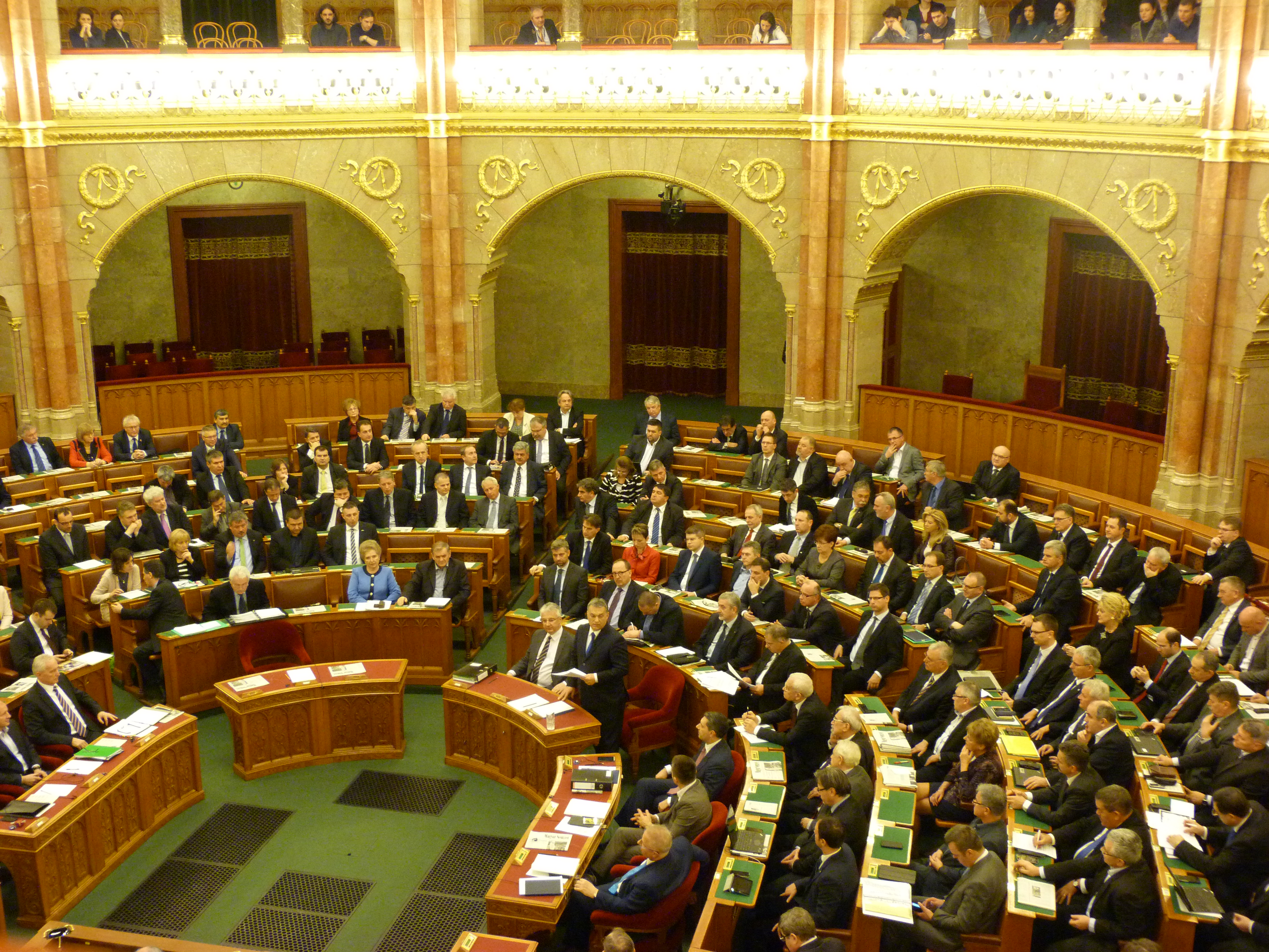 A magyar országgyűlés ülésterme, 2016.