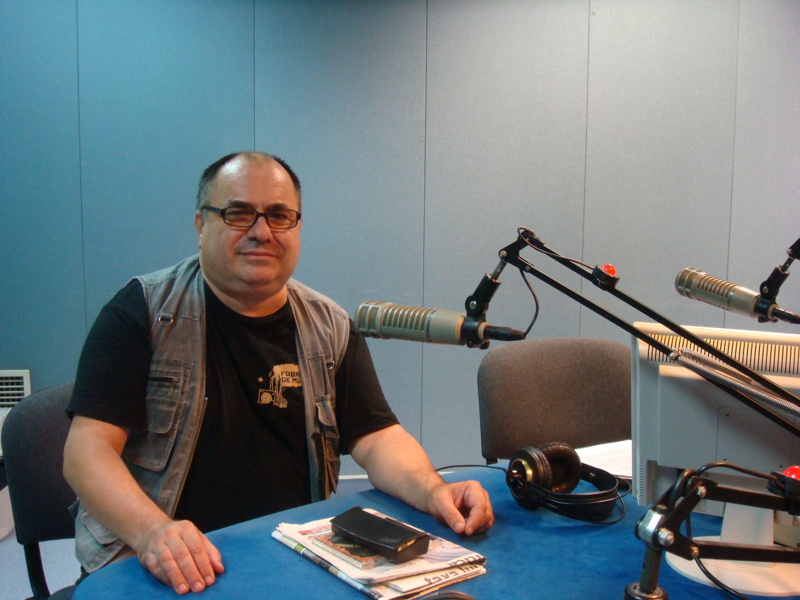 Nelu Stratone during his radio show